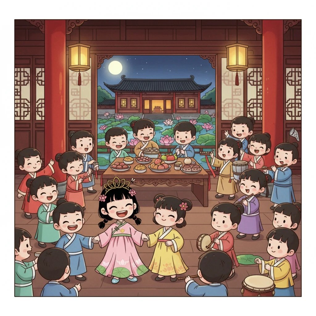 最后,小荷和她的朋友们一起在荷塘边的祠堂里举行了一场盛大的派对。大家互相帮助,共同成长,分享着快乐。荷塘里的故事,永远是那么的精彩和美好。