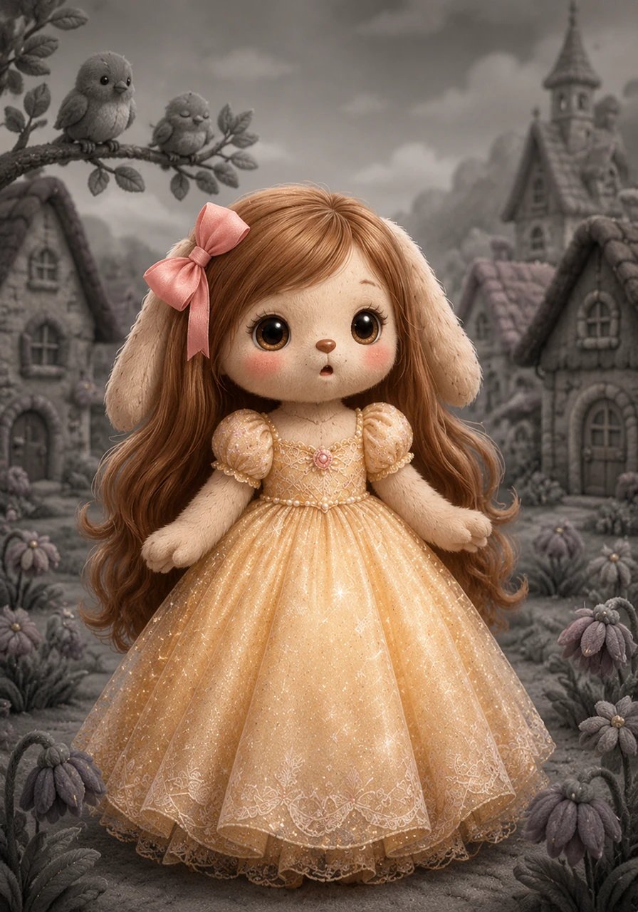 Lila immediately uses the wonderful thread to sew the most magnificent gown she has ever created. But as soon as she proudly puts it on, a strange hush falls over the land as the vibrant flowers close up, the birds stop singing, and the entire village fades into a sad, dull gray.