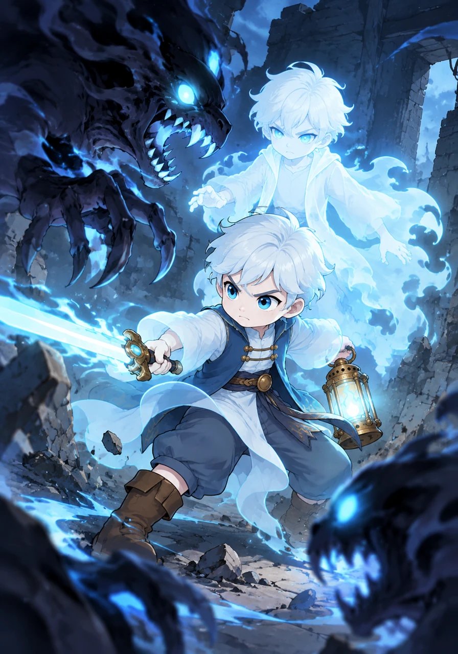 The night beasts surge forward, slamming against the decaying walls with monstrous claws and razor-sharp teeth. Leo dodges the initial strike, using his light blade to illuminate their creeping shapes.