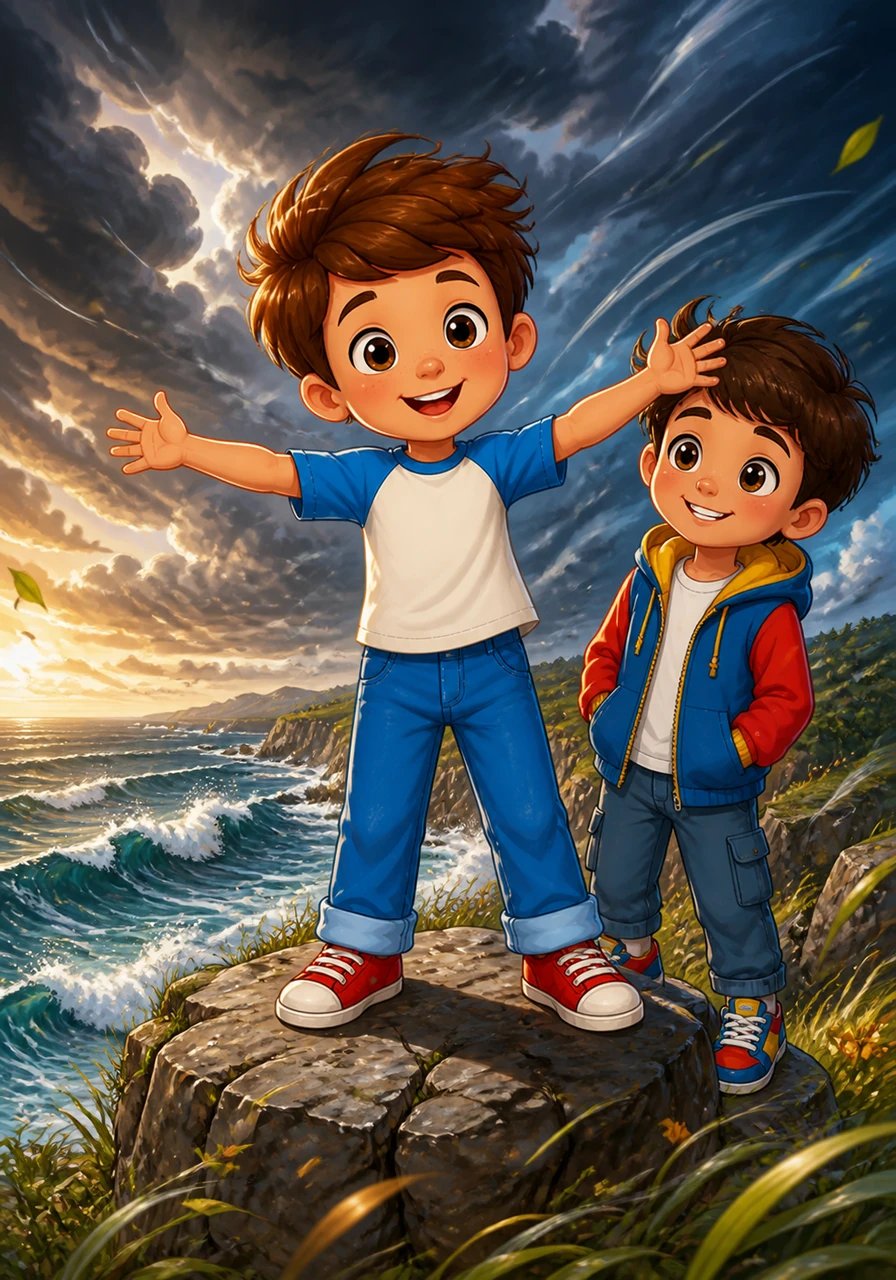 He knew the wind in all its moods. The soft morning breeze felt like a cool kiss on his cheek, bringing the scent of dew-covered flowers. But the fierce, wild wind of a storm made his heart race with excitement, promising adventures across the ocean.