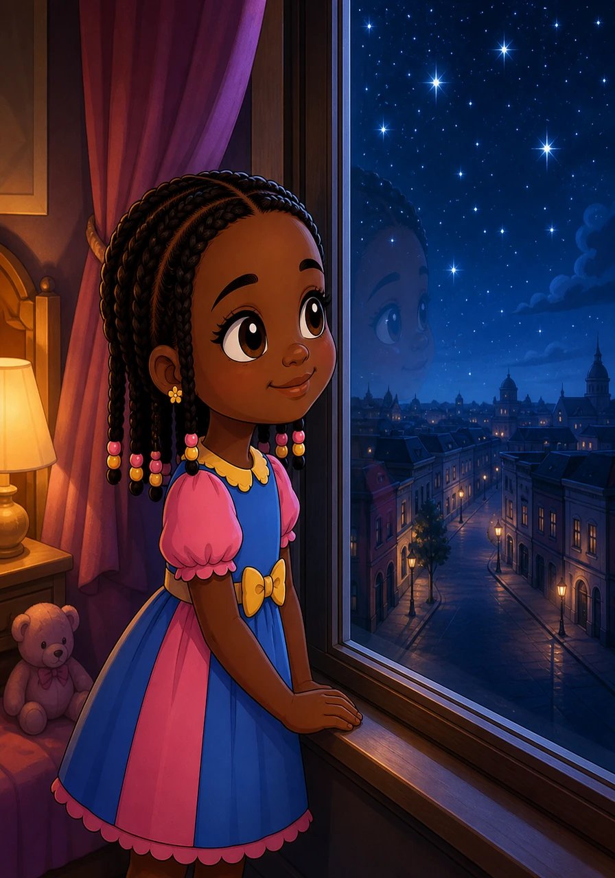 Dans une ville silencieuse plongée dans le calme étrange du confinement, Sophibelle, une petite fille noire aux yeux pétillants, regarde par la fenêtre de sa chambre. Les rues habituellement animées sont désormais désertes et le monde semble figé. Pourtant, chaque soir, elle scrute les étoiles avec la ferme croyance que la magie existe toujours.