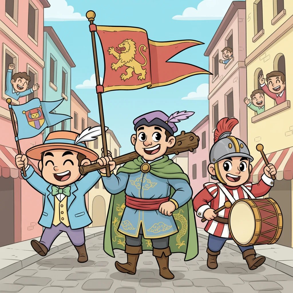 当意大利的城邦之间发生“小争吵”时,霍克小爵爷的士兵们就会被高价雇佣。他们挥舞着旗帜,穿着五颜六色的制服,像一群开心的朋友一样,帮助出钱最多的城邦“解决问题”。