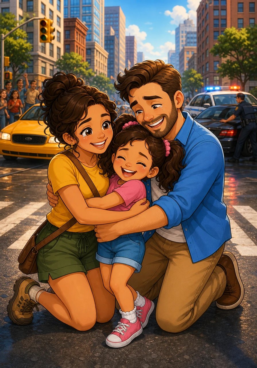 Tras una tensa persecución por las calles de la ciudad, el taxi logró bloquear el paso del vehículo en una intersección concurrida con ayuda de la policía local. Guada y Kevin corrieron a abrazar a su pequeña hija sana y salva, sabiendo que el amor de su familia era capaz de superar cualquier adversidad.