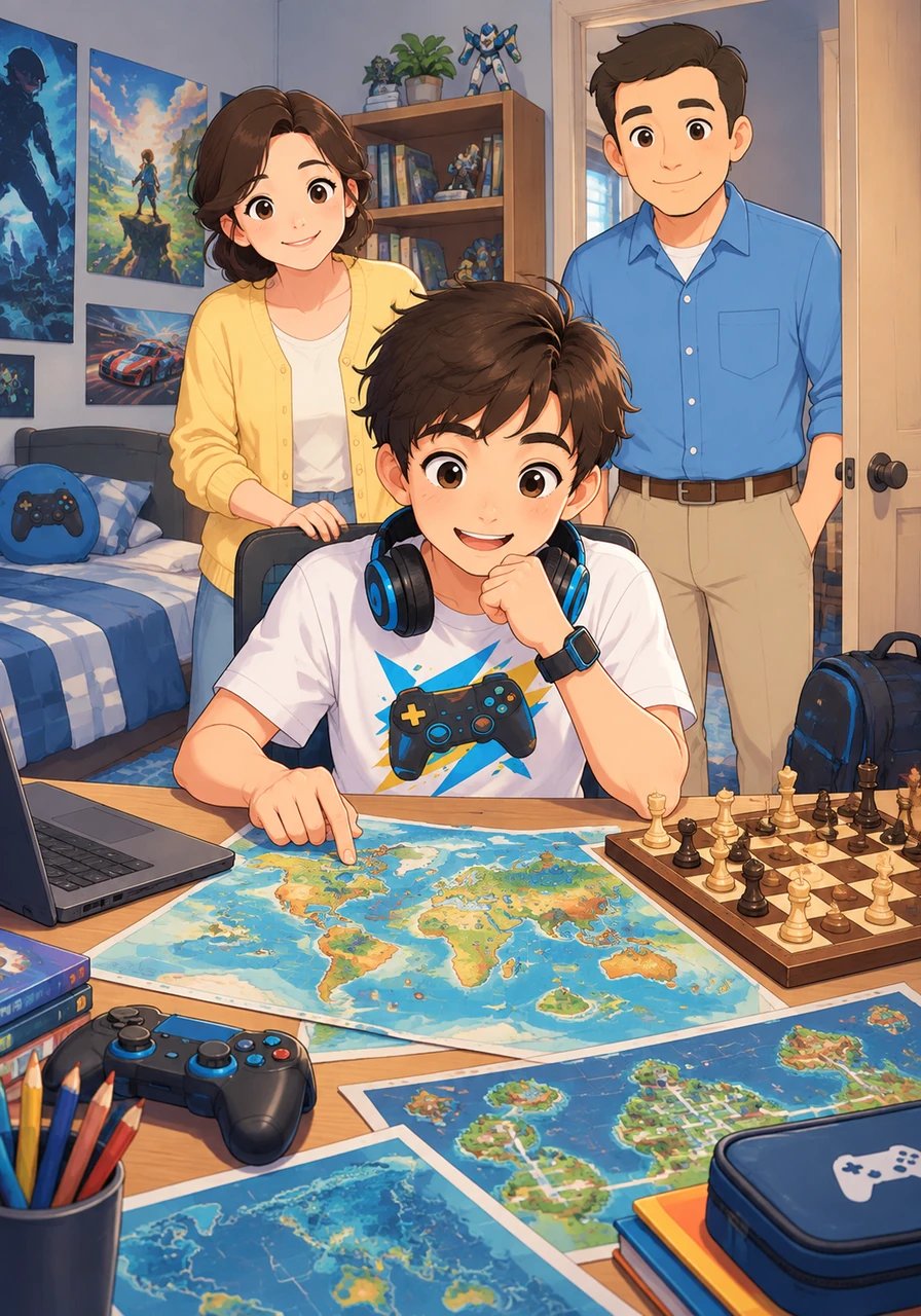Mateo tiene diez años y ve el mundo con un brillo especial. En su habitación, rodeado de sus temas favoritos, puede recordar de memoria mapas enteros de videojuegos y las jugadas maestras de sus partidas de ajedrez preferidas. Para él, la vida está llena de patrones fascinantes que los demás suelen pasar por alto.