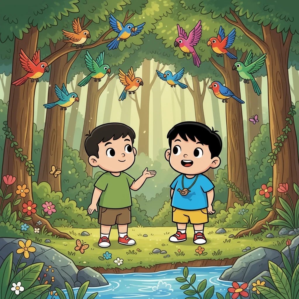 朋友走过来,轻轻地说:“这真是鸟的天堂啊!鸟儿们在这里自由自在地生活,没有人去打扰它们。”小明点点头,心中充满了对大自然的敬畏和喜爱。