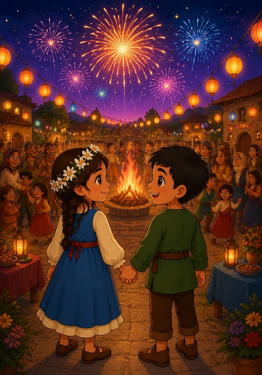 Le mur disparut enfin pour laisser place à une grande fête joyeuse sous un ciel illuminé de mille couleurs. Les deux villages ne faisaient plus qu'un, unis par la promesse de vivre ensemble dans le respect et la bienveillance. Lila et Malo se prirent la main, fiers d'avoir prouvé que la paix commence toujours par un simple murmure d'amitié.
