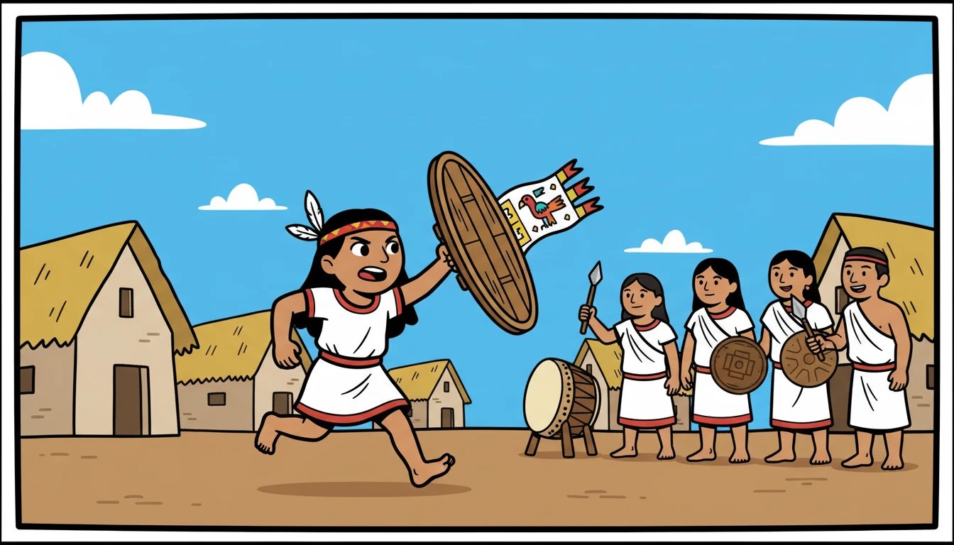 Xochitl, a pesar de su corta edad, demostró un gran coraje. Ayudó a su familia y vecinos a prepararse para la posible batalla. Su valentía inspiró a otros.