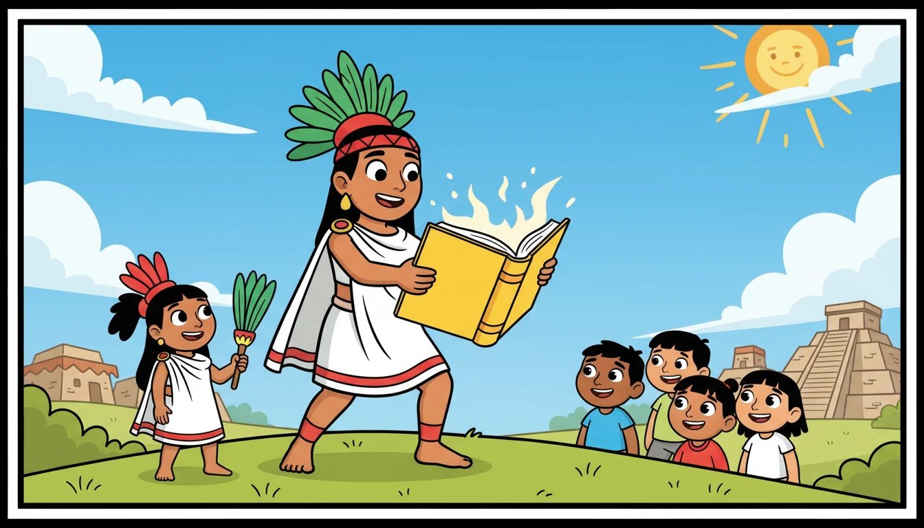 Después de la crisis, Xochitl entendió el valor de la comunidad y la importancia de la historia. Decidió seguir aprendiendo y compartiendo sus conocimientos con otros. La paz volvió a reinar.
