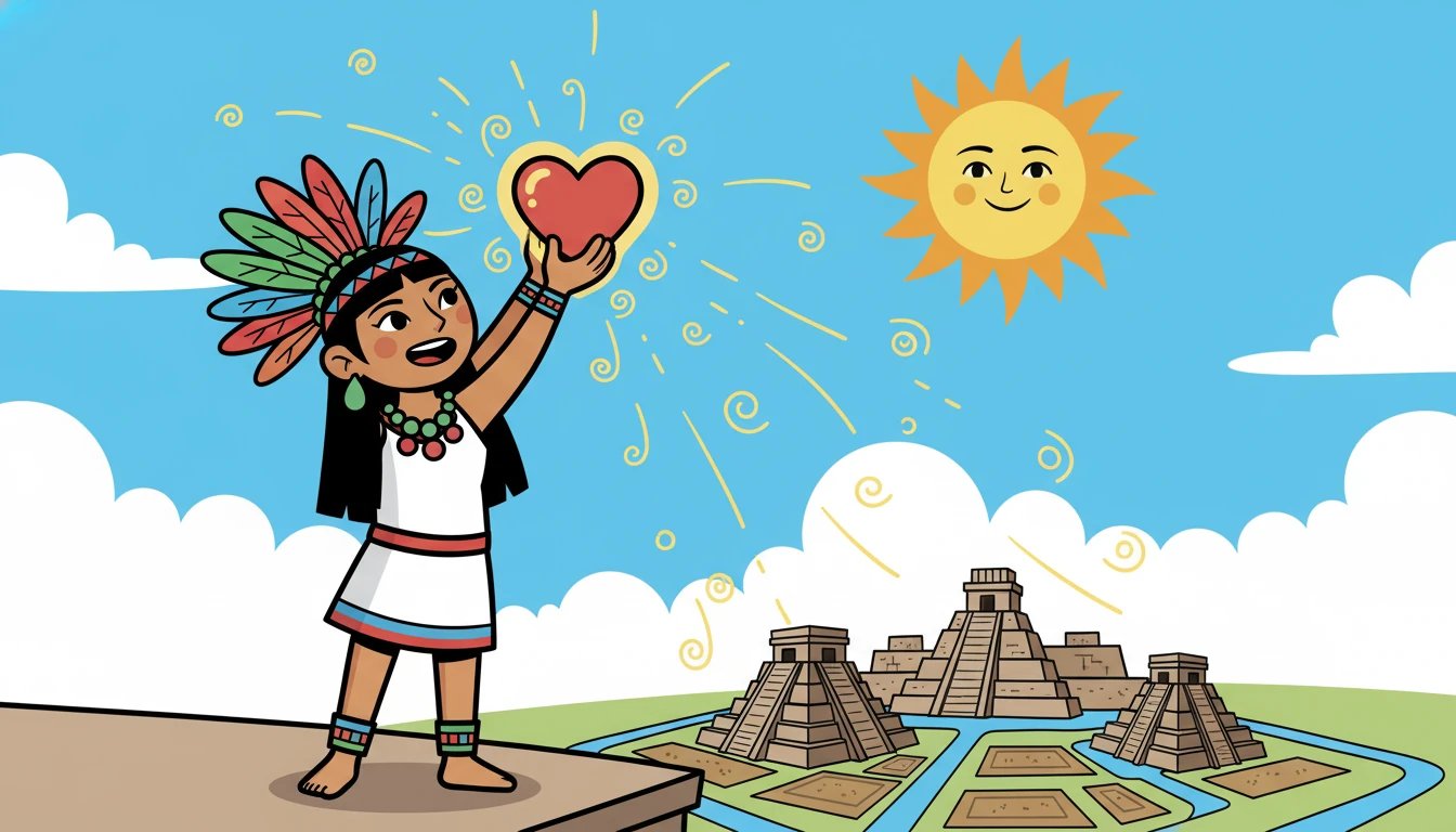 Xochitl, convertida en una joven sabia y valiente, se convirtió en un ejemplo para todos. Recordaba siempre el corazón de Tenochtitlán, latiendo con fuerza y esperanza. Su legado perduraría.