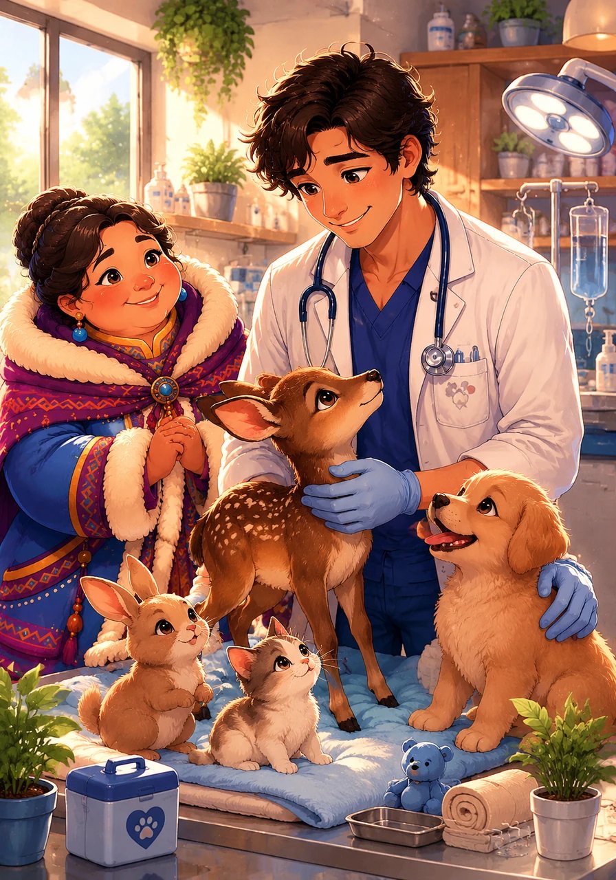 That magical night changed Itri forever, sparking a lifelong mission to protect every creature in need. Years later, Itri stood proudly in his clinic, having grown up to fulfill his dream of becoming a compassionate veterinarian.