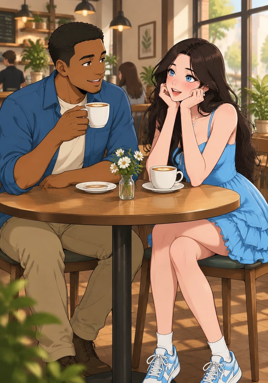 What begins as a chance encounter quickly blossoms into a comforting friendship. Over warm cups of coffee, they share stories about their everyday lives, discovering an unexpected warmth and sense of belonging in each other's company.