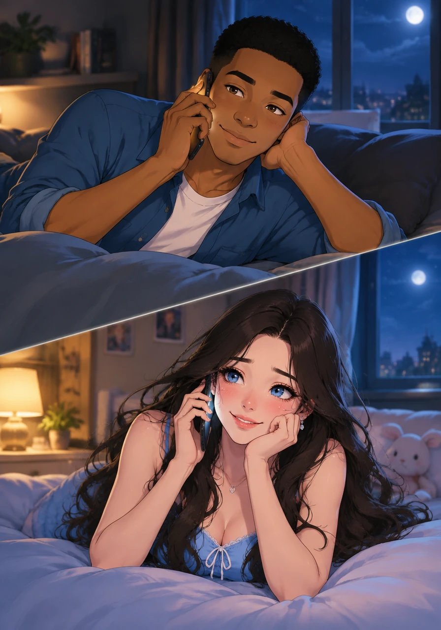 As the days pass, their late-night phone calls stretch long into the hours before dawn. Whispered secrets and shared laughter fill the darkness, making both of them realize that their connection is growing far deeper than mere friendship.