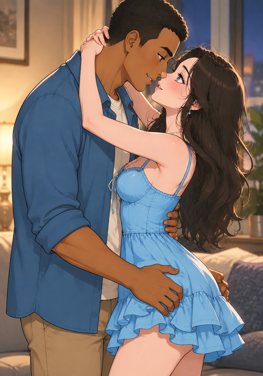 A passionate romance quickly unfolds between them, filled with playful teasing, lingering hugs, and breathless moments of closeness. Their chemistry is magnetic, turning every quiet hour into a celebration of their growing love.