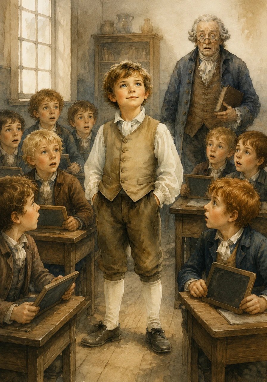 The other students stopped scribbling on their slates, staring in complete awe at Carl. In just a few seconds, a ten-year-old boy had solved a massive mathematical problem, rewriting the rules of the classroom forever.