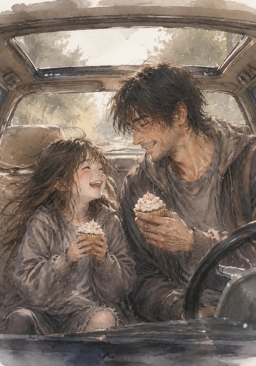 Little Maya felt entirely safe in the warmth of her father's presence, an unbreakable bond defining her early years. She fondly remembered riding in the passenger seat of his vintage Honda Prelude with the sunroof wide open, the wind catching her hair as they shared sweet cupcakes and laughed together.