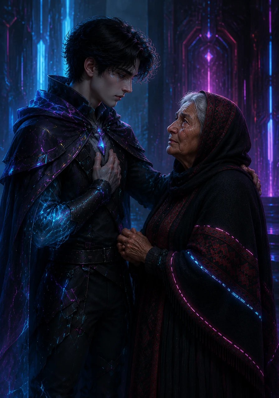 To ease his mother's weeping heart, Kostandin gives his 'Besa'—the sacred, unbreakable Albanian oath of honor. He solemnly promises that no matter how great the distance, he will personally cross mountains and seas to bring Doruntina back whenever her mother needs her.