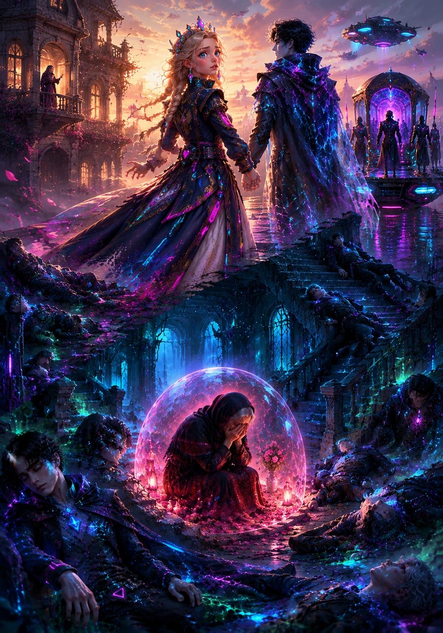 Doruntina marries the foreign prince and departs for her new home, leaving her family behind in their stone villa. Not long after her departure, a terrible plague sweeps through the homeland, tragically claiming the lives of all nine brothers and leaving the mother entirely alone in her overwhelming grief.