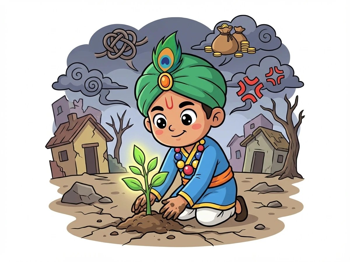 कलयुग की शुरुआत हो चुकी थी। धरती पर अधर्म का बोलबाला था। लोग झूठ, लालच और क्रोध में डूबे हुए थे। ऐसे समय में, एक गाँव में धर्मवीर नाम का एक बालक रहता था। वह हमेशा सत्य और न्याय के मार्ग पर चलने की कोशिश करता था।