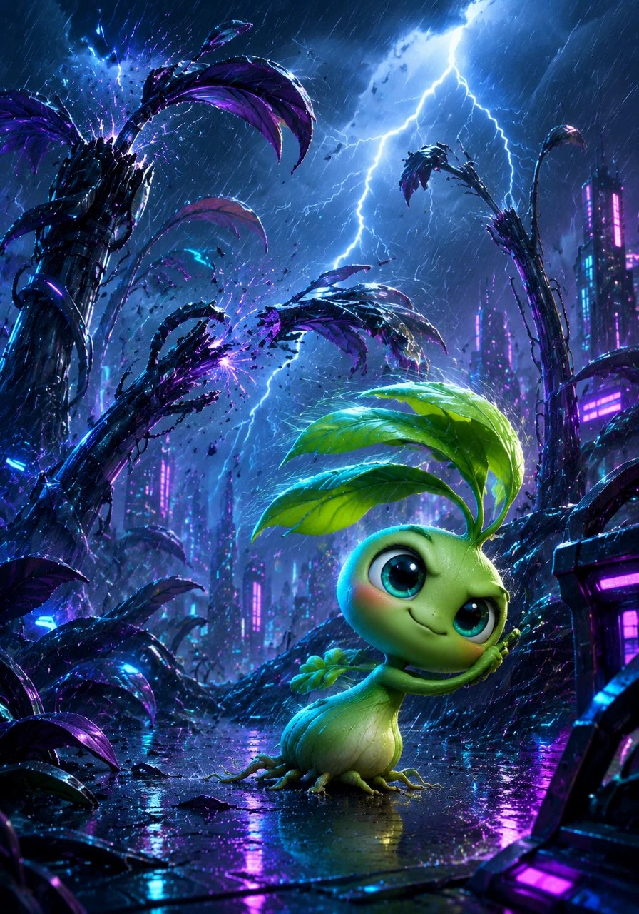 A few weeks later, summer brought a fierce storm with howling winds and heavy, pouring rain that bent the plants nearly to the ground. While the tallest, most rigid plants struggled and broke their branches, Sunny remembered to bend with the wind, discovering a flexible strength he didn't know he had.