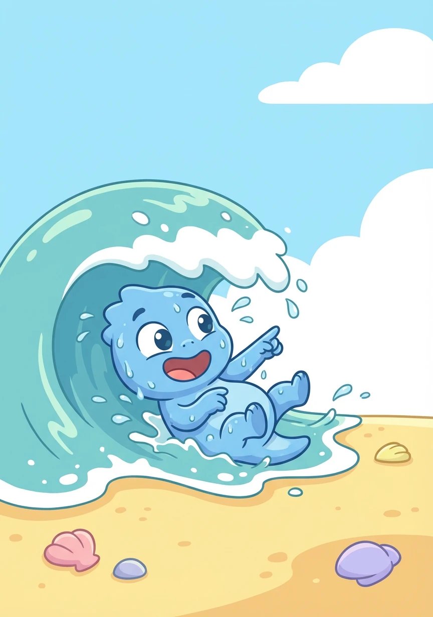 Soudain, une grosse vague déferla et mouilla Spirit. Il recula, surpris, mais éclata de rire.