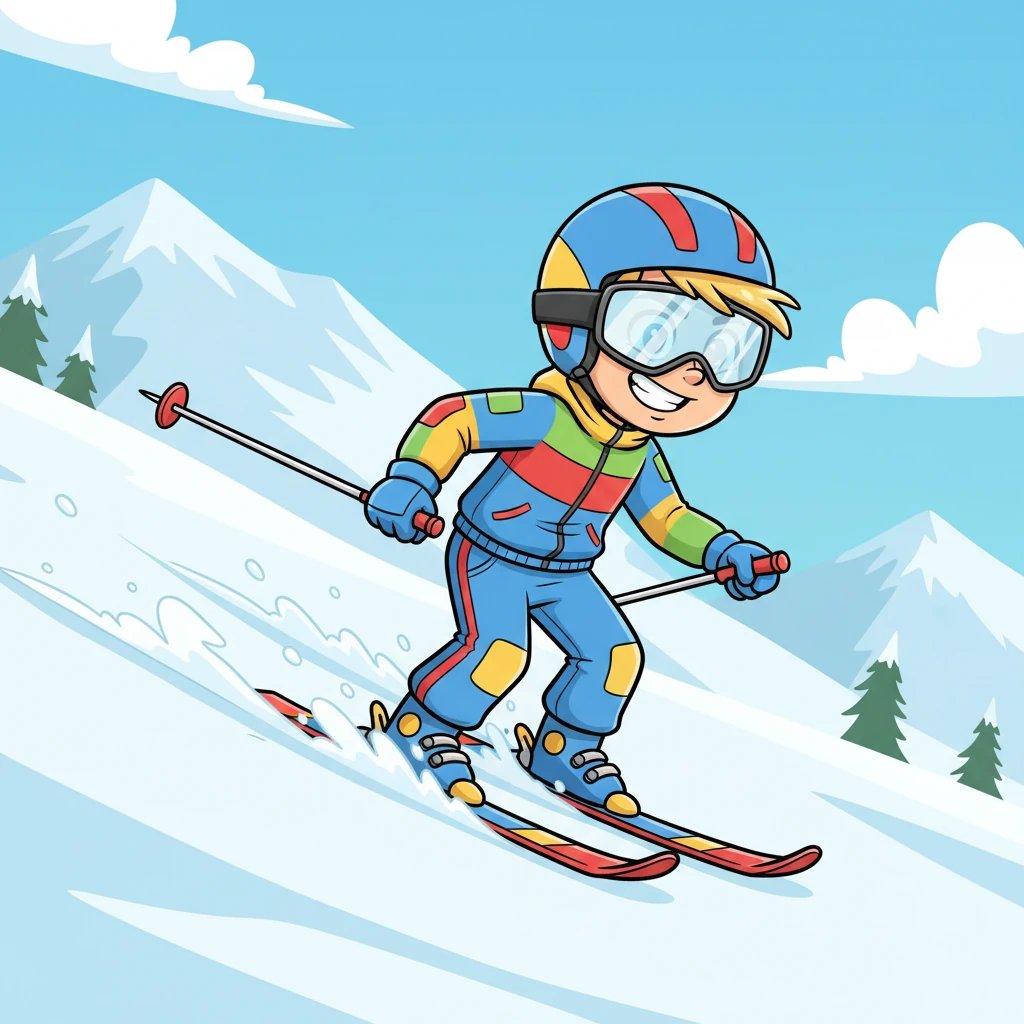 Sulle scintillanti piste di montagna, Leo si trasforma. Con la tuta da sci colorata e gli occhiali da sole, sfreccia giù per il pendio con una velocità incredibile e una grazia sorprendente. Ogni movimento è calcolato, ogni curva perfetta, mostrando una concentrazione e una passione che lo rendono un vero talento nazionale.