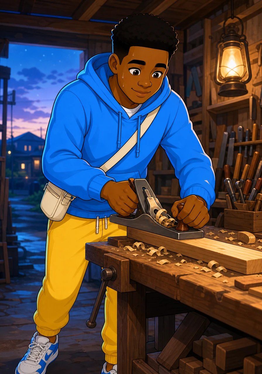 Soon after his prayer, an opportunity opened for Jaquon to work honest hours at a local workshop. Rising before dawn each morning, he poured his energy into his work, earning his daily meals through sweat and determination. Through honest labor, he discovered the true dignity of self-reliance.