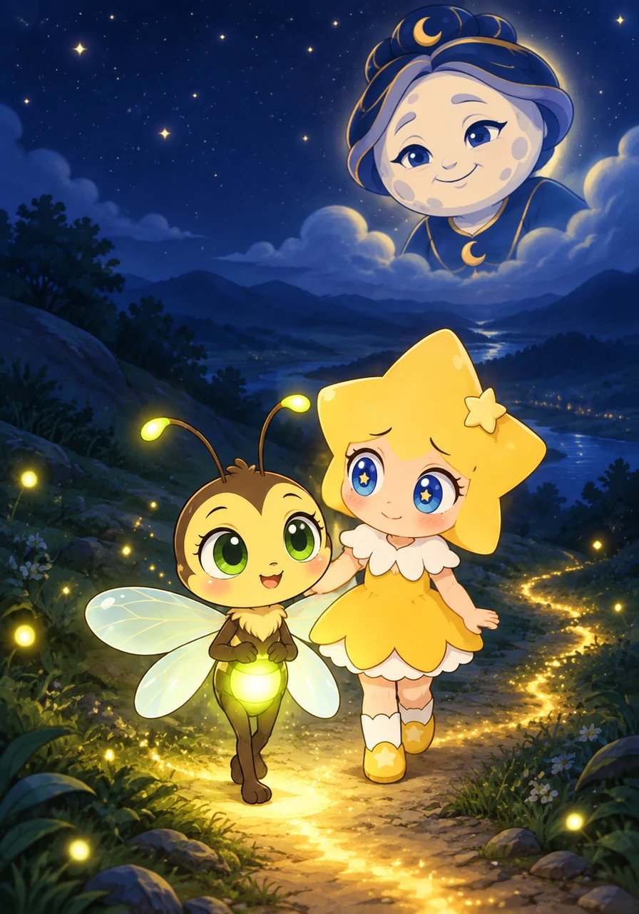 From that night on, Twinkle never tried to shine like the big stars, choosing instead to sparkle in her own special way. Whenever fear returned, Lumi was always there to remind her that we do not need to light up the whole world, as long as we begin by brightening one small path.
