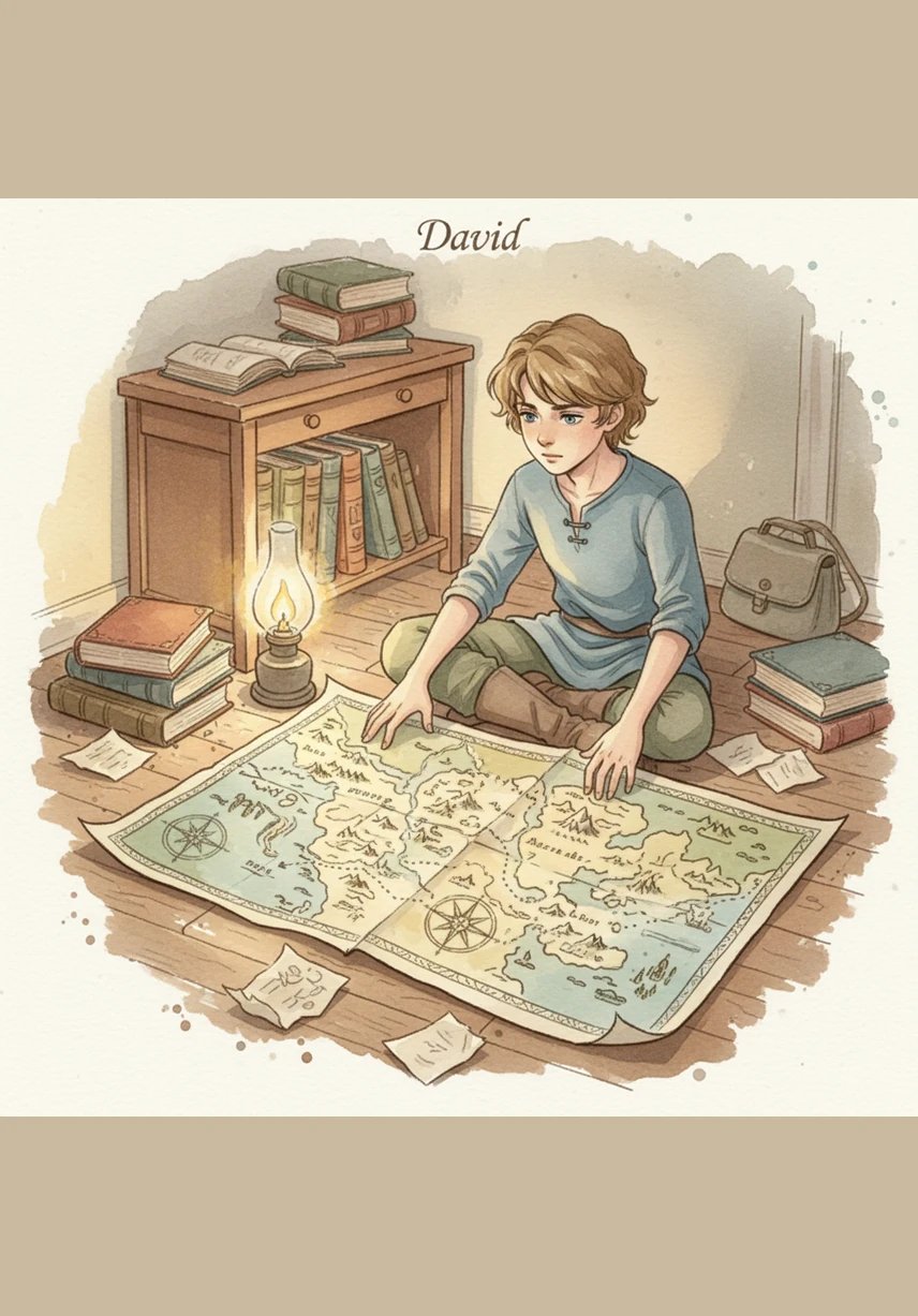 David explorează hărțile celor două povești, una purtându-l prin ghețurile polare, iar cealaltă prin tărâmurile magice ale Narniei. El compară conflictul interior al lui Fram legat de identitate cu bătălia exterioară dintre bine și rău dusă de copiii din cronici.