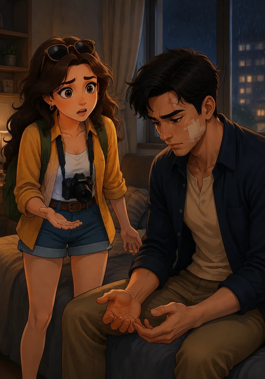 Sthea turns to Nico with bewildered eyes, desperately asking how he could have hidden his identity for so long. Nico gazes down at his hands, softly recounting the tragic hit-and-run accident that left him with severe amnesia and forced him to undergo full facial reconstruction.