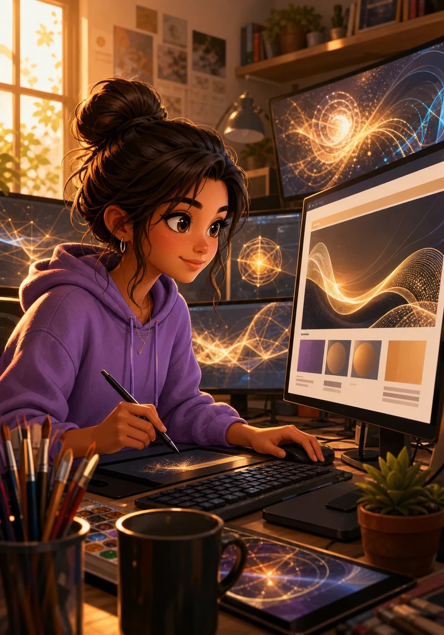 Driven by her passion for sustainable power, Maya channels her artistic eye for sunlight and shadow into creating Solar IQ, a web platform predicting solar energy outputs. Interactive graphs and warm golden sunlight simulations dance across her screens as she perfects every user-friendly interface. She realizes that coding is simply another form of painting, crafting solutions with light and logic.