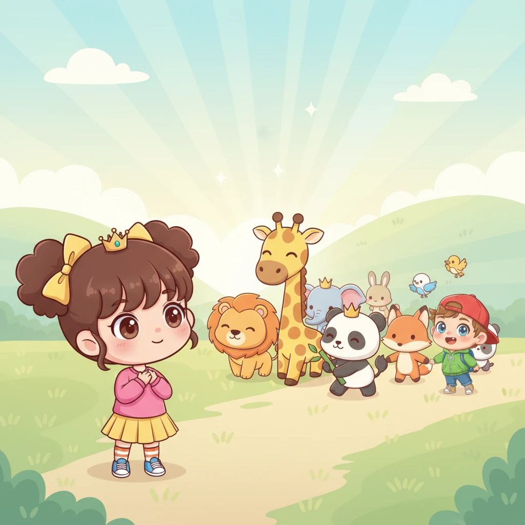 Nel corso di eoni, appaiono nuovi e meravigliosi animali, portando infine agli esseri umani. Aurora vede una parata di simpatici animali chibi, che termina con una bambina chibi (simile a lei) che tiene per mano un bambino chibi, tutti sorridenti. Sente una calda connessione con ogni forma di vita.
