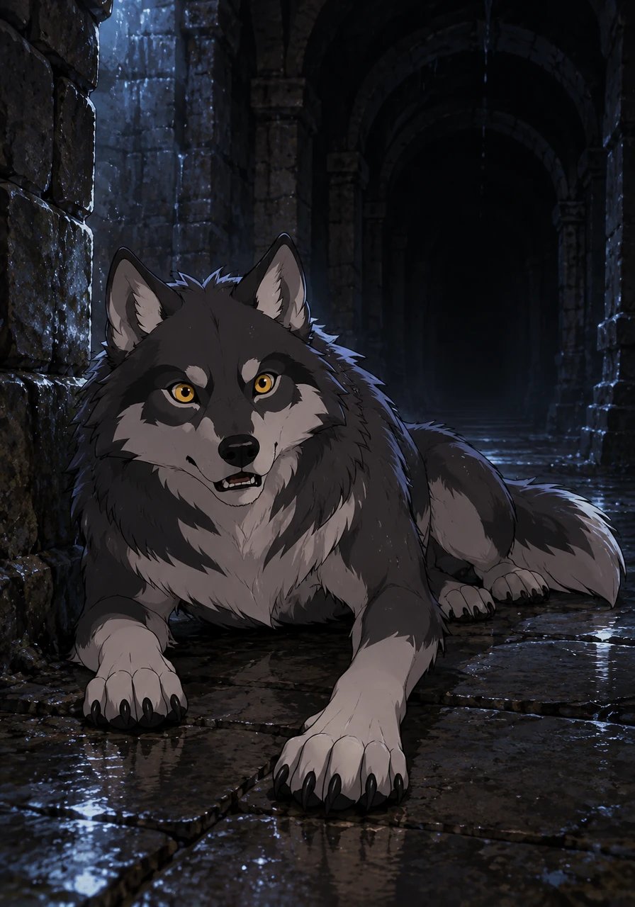Kaelen opened his eyes to pitch blackness, feeling the cold moisture of ancient stone beneath his fingertips. The air was thick with the scent of damp earth and rust, broken only by his own heavy breathing. Somewhere nearby in the dark corridors, a slow, low growl echoed against the subterranean walls.