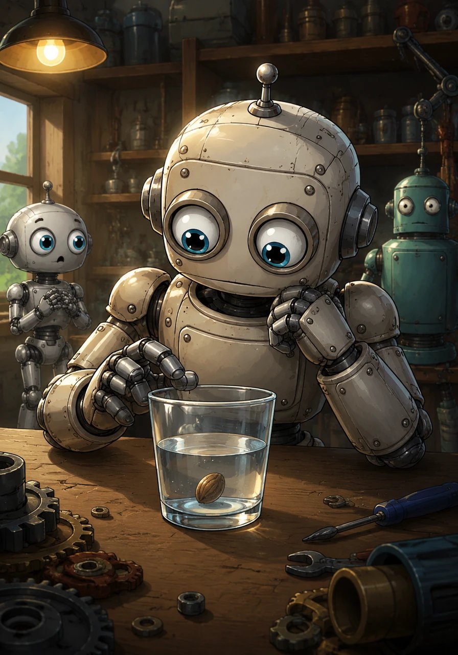 He brought the seed back to his small workshop and placed it carefully in a cup of recycled water. He watched it curiously through his glass lenses, wondering what purpose such a soft, fragile thing could possibly serve in his mechanical world.