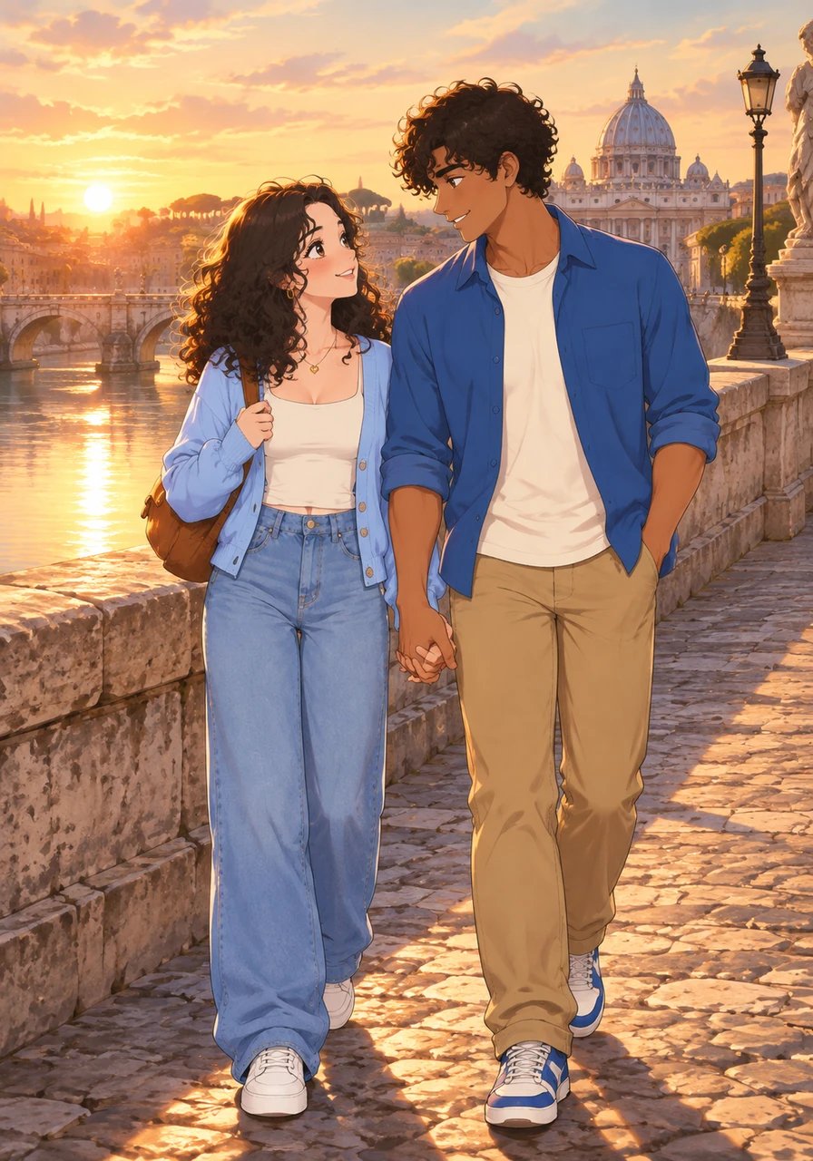 The next morning brings a golden sunrise over the river Tiber, where they meet again as if drawn by an invisible thread. Walking hand in hand along the stone bridges, they exchange secrets, dreams, and deep hopes for the future. Martina realizes that in less than twenty-four hours, this handsome Spaniard with his warm dark complexion has become her entire world.