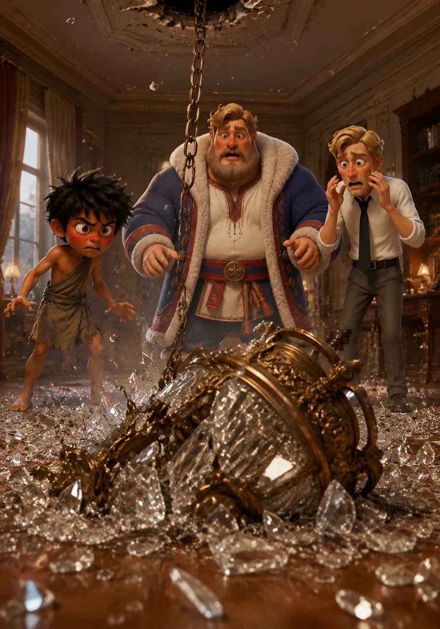 With a loud clunk, the entire heavy light fixture suddenly detached from the ceiling and smashed into a thousand pieces right where India had been standing moments before. India stared at the shattered glass in disbelief, convinced the building itself was trying to assassinate him.