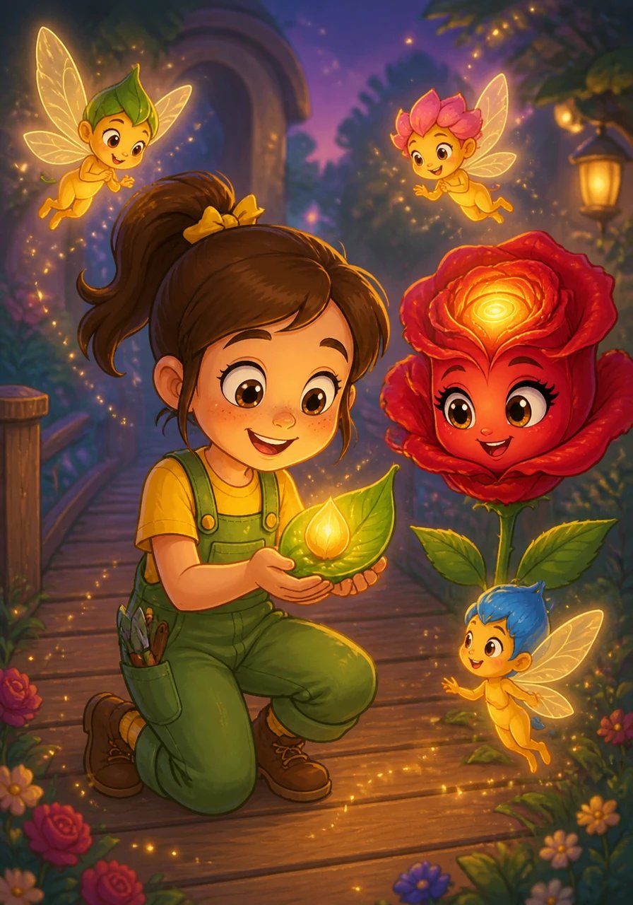 To thank her for bringing the magic back to life, the sprites gifted Lily a tiny, glowing golden seed wrapped in a soft leaf. They told her that as long as she shared her songs, the bridge between their worlds would never truly close again.