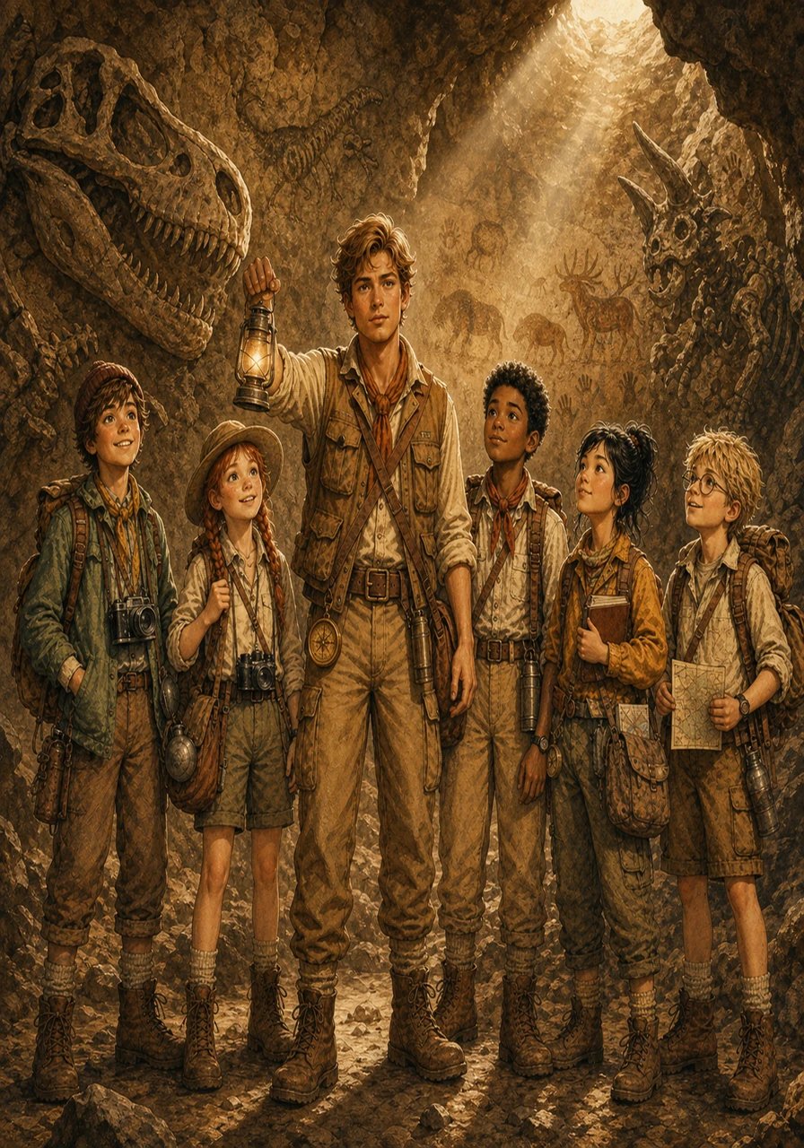 Keesokan harinya, Adam memimpin kumpulan mendaki gunung batu untuk mencari rahsia dinosaur legenda. Di dalam sebuah gua yang luas, mereka menjumpai fosil-fosil purba yang menakjubkan dan lukisan dinding yang menceritakan sejarah kehidupan zaman dahulu.