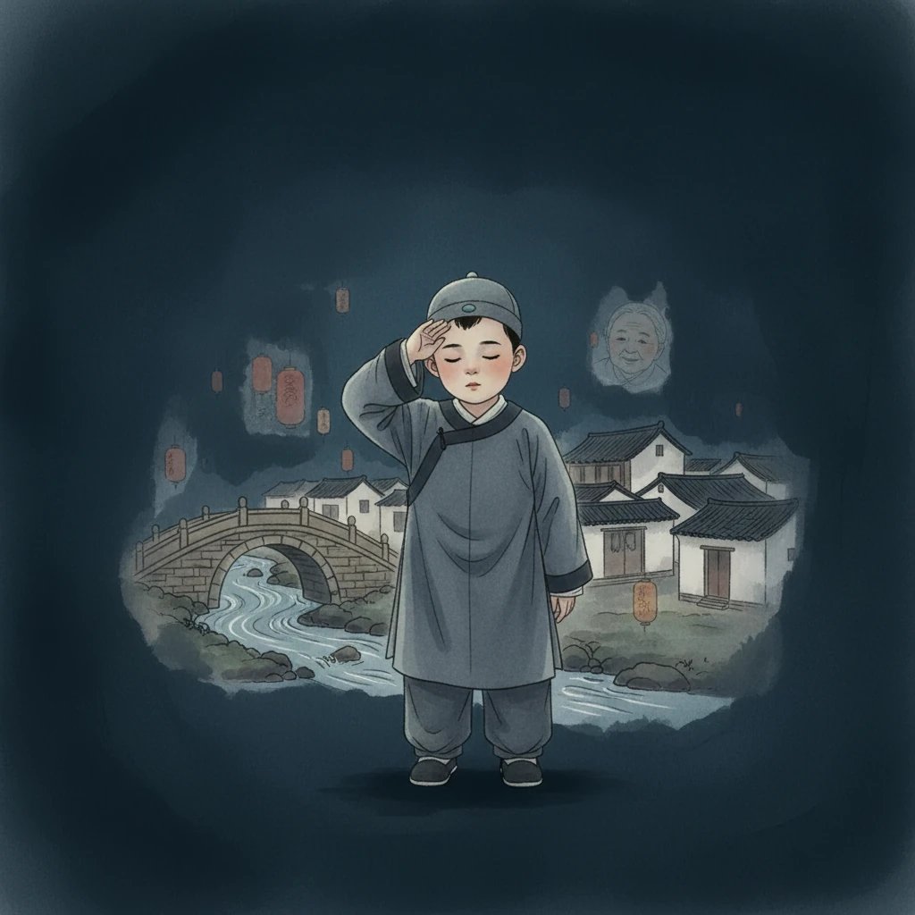 他闭上眼睛,努力回忆故乡的景象:小桥流水、青砖黛瓦,还有阿婆慈祥的笑容。那些画面在脑海中一一浮现。