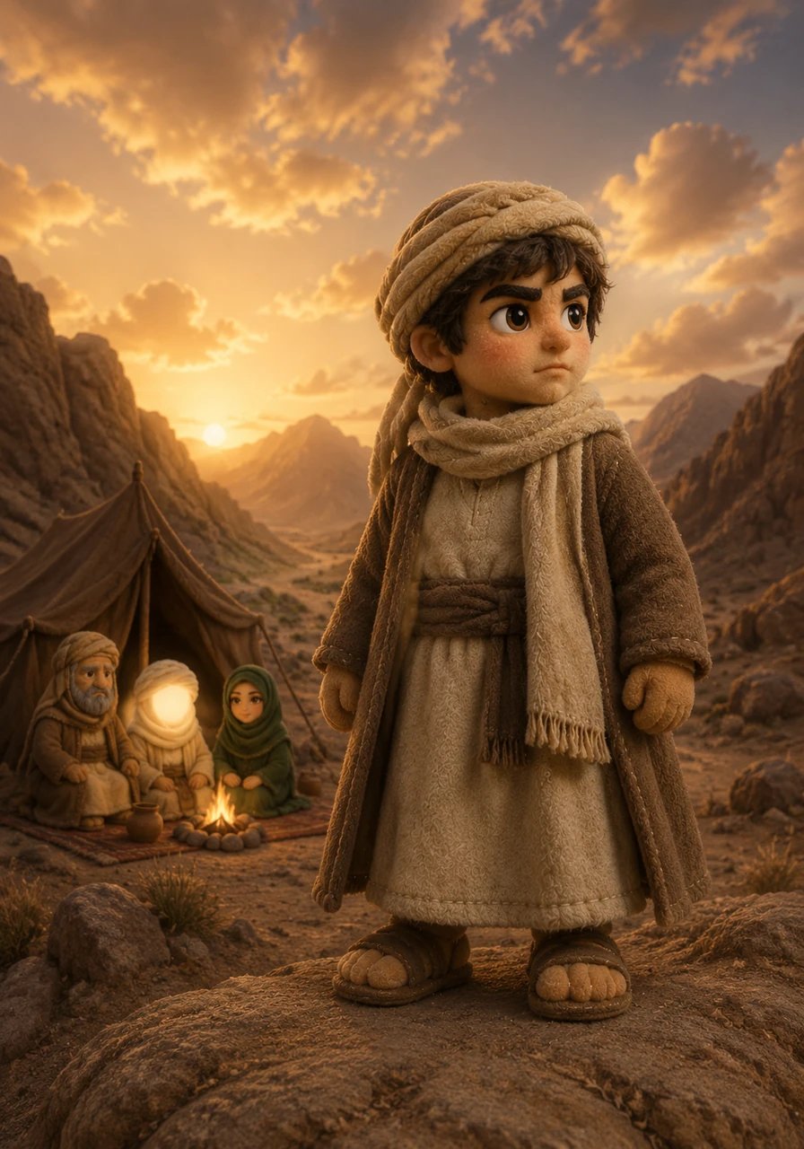 Young Ali stood watch at the entrance of the valley, his eyes scanning the horizon with unwavering bravery and vigilance. This intense period of sacrifice and organized oppression was forging a deep, unbreakable spirit of resilience within him.