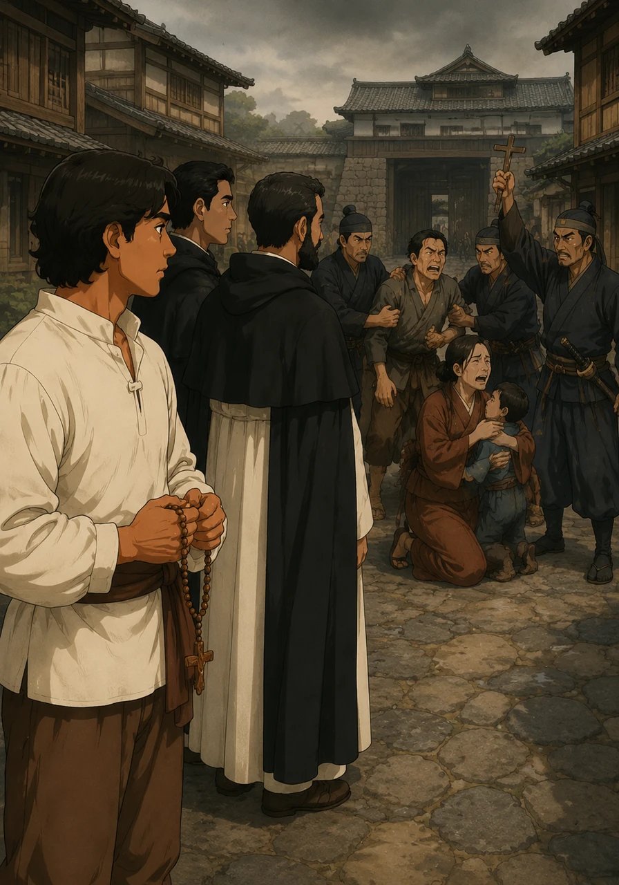 Pagdating nila sa Japan, natuklasan nina Lorenzo at ng kanyang mga kasamang misyonero na mabilis na lumalaganap ang matinding pag-uusig laban sa mga Kristiyano. Ang pamahalaan doon ay galit sa bagong pananampalataya at hinuhuli ang sinumang tumatangging itakwil ang Diyos. Sa kabila ng panganib, nanatiling matatag si Lorenzo kasama ang kanyang mga kaibigang prayle.