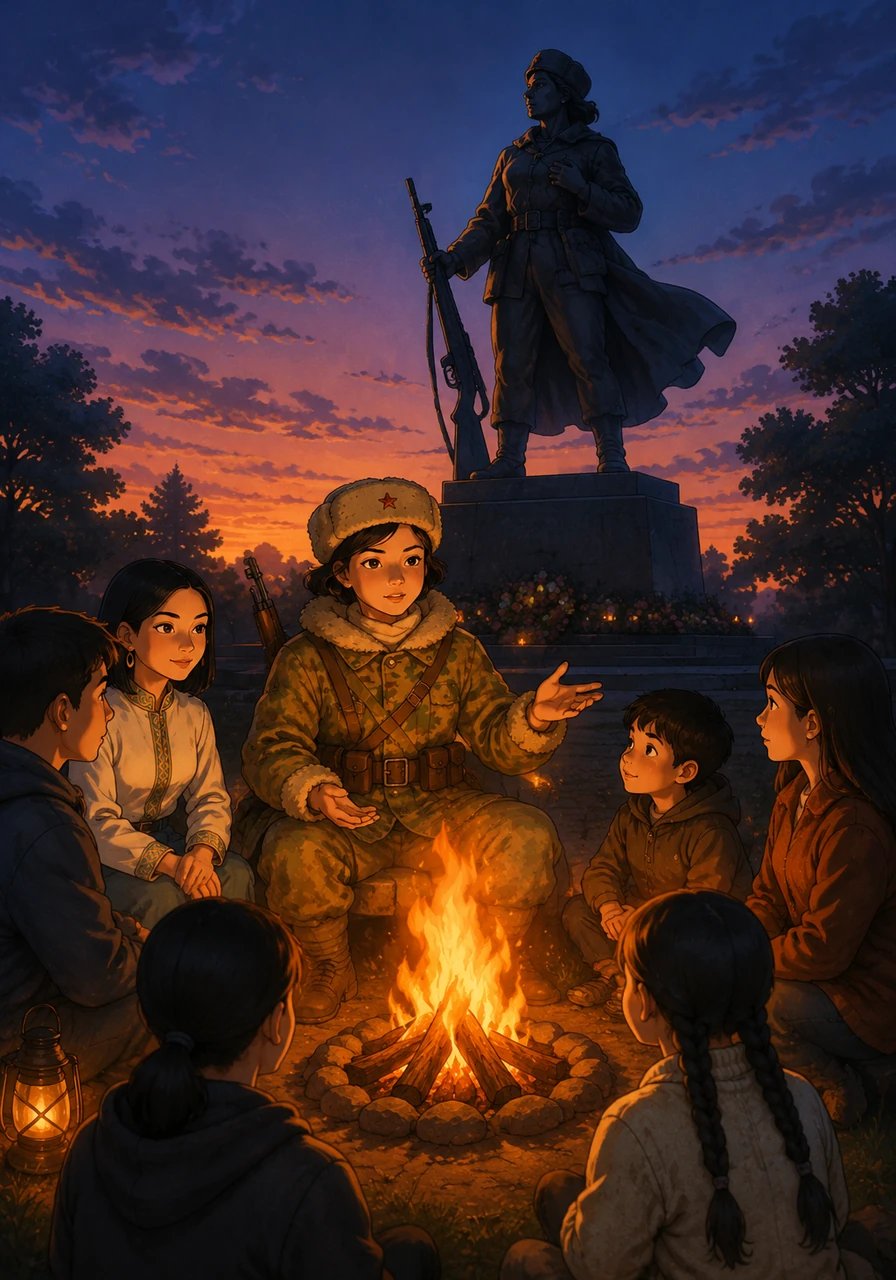 Behind the fierce soldier was a creative soul who loved poetry and art, adding a beautiful depth to her memorable life. Today, her image is kept alive across generations through touching songs, majestic monuments, and stories shared by the campfires.