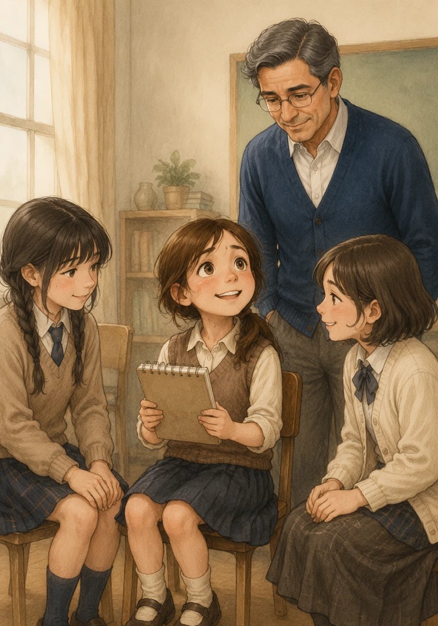 Sitting happily among her friends with her own sketchpad, Lila realized a beautiful truth that she would carry with her forever. While sparkly gel pens and glittery erasers were wonderful to look at, they could never compare to the true magic of kindness and honesty. The real treasure wasn't something she could hold in her hand, but the trust she shared with the people she loved.