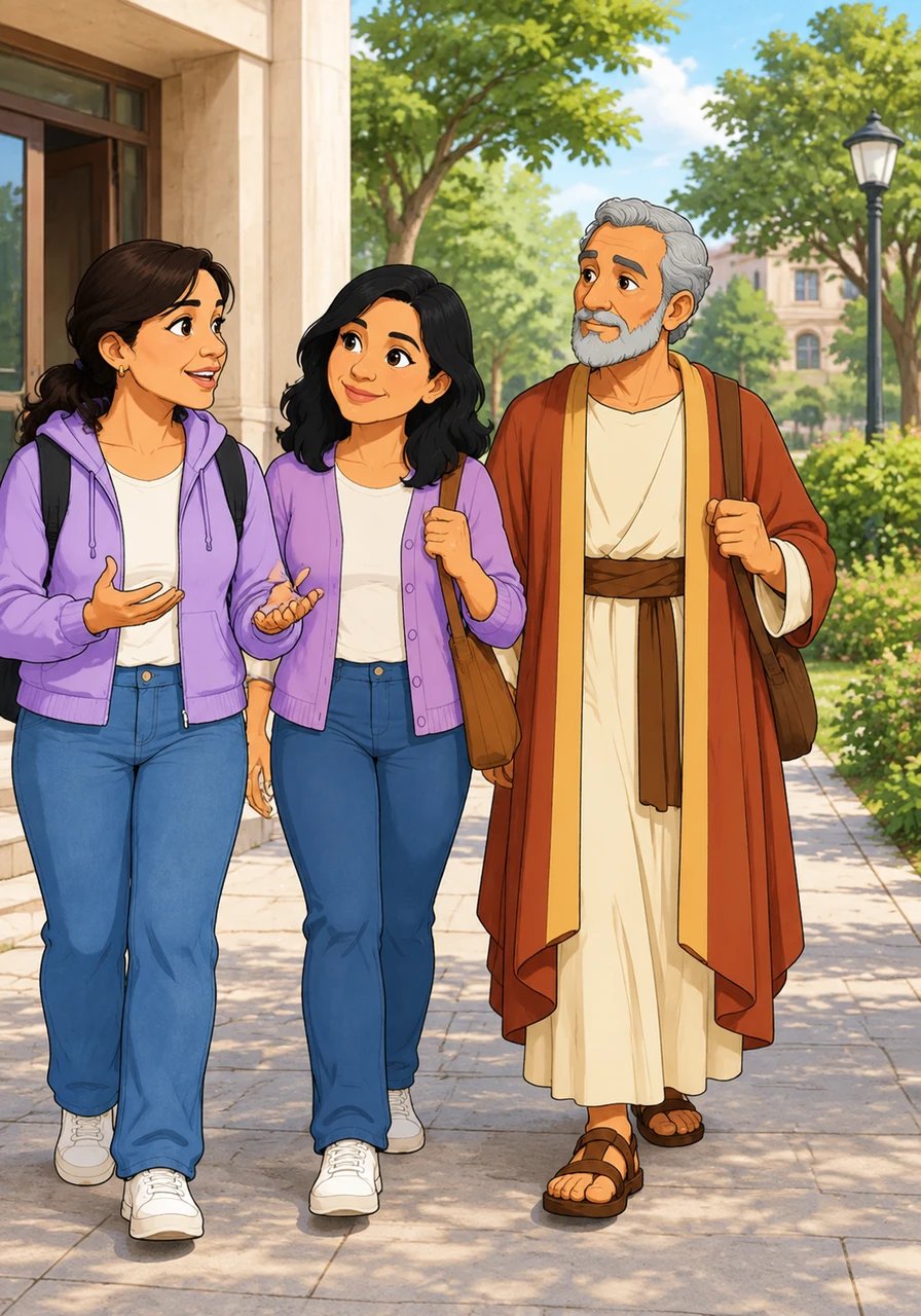 Al salir de su clase de teología, cuatro entrañables compañeros peruanos mayores de cuarenta años se detienen a reflexionar sobre la lección del día. Carmen rompe el silencio preguntando si las personas no cristianas, como su bondadoso y moralista jefe, pueden ser salvas solo por sus buenas acciones. Elva, Janeth y Mariano intercambian miradas intrigadas mientras caminan hacia un parque cercano, cuestionándose qué es exactamente la gracia común y cómo opera en quienes no profesan la fe.