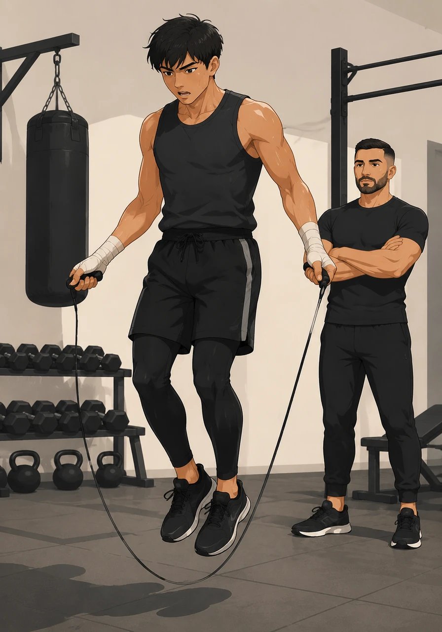 Under the watchful eye of his mentor, Ilia spent hours jumping rope and building his endurance until sweat poured down his face. He embraced the exhaustion, knowing that every grueling session brought him one step closer to the athlete he was destined to become.