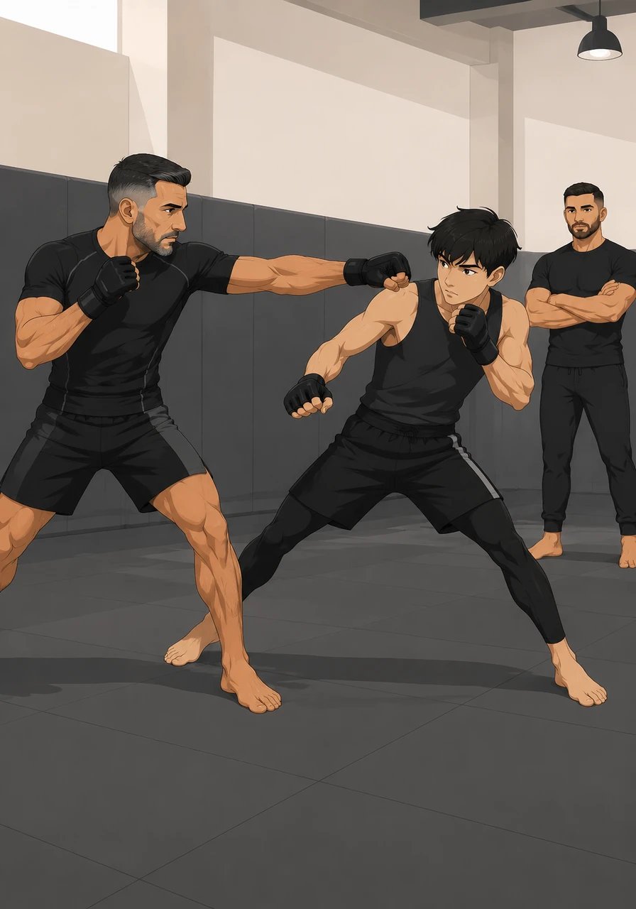 During his first friendly sparring session, Ilia faced an older, more experienced opponent with calm confidence. He moved gracefully across the canvas, relying on quick reflexes, sharp defense, and the pure, untamed passion burning in his heart.
