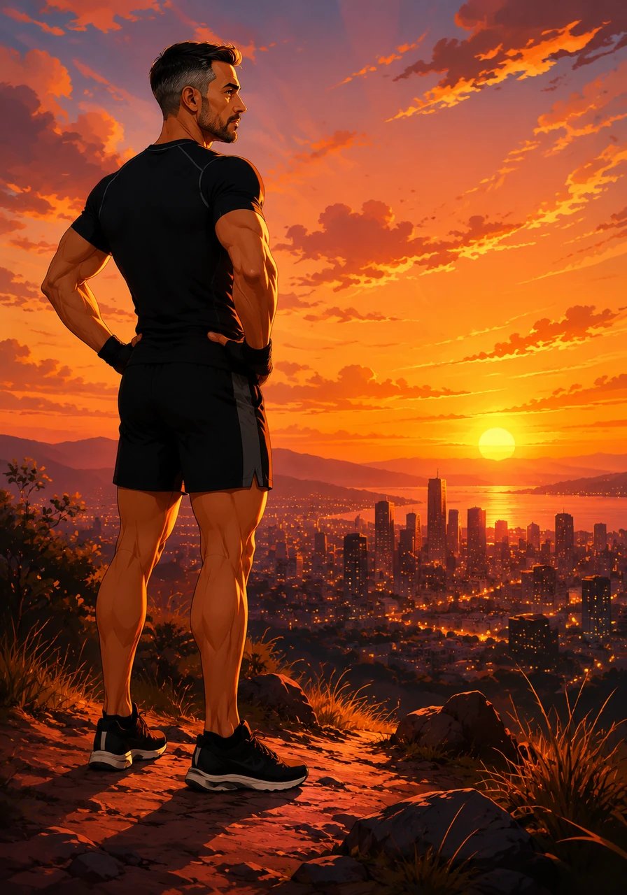 One evening, Ilia climbed to the top of a high hill overlooking his city, watching the sunset while catching his breath after a long run. He envisioned the massive arenas of his future, drawing strength from the quiet simplicity and dedication of his current journey.