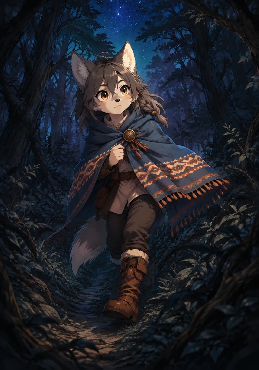 Lyra sets out on her quest through the whispering woods, wrapped in her woven cloak and guided by the stars. Her keen eyes trace hidden paths through the thick brush that human travelers could never see. Every rustle of leaves gives her strength, reminding her of the wild heart beating within her chest.