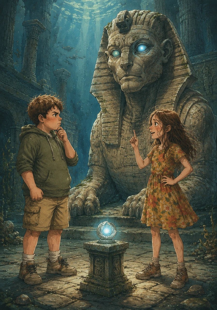 They eventually reached the sunken ruins of the Azure Library, guarded by a massive, riddle-telling stone sphinx. Working together seamlessly, they combined Leo's knowledge of ancient folklore and Maya's quick wit to solve the riddle, unlocking the chamber that held the final ingredient.