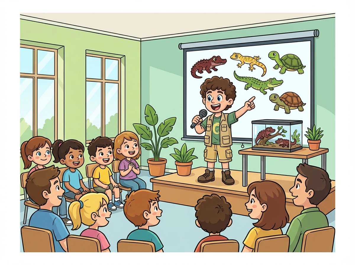 Léo devient un expert en reptiles et partage ses connaissances avec le monde entier. Il inspire les autres à aimer et à protéger les animaux.
