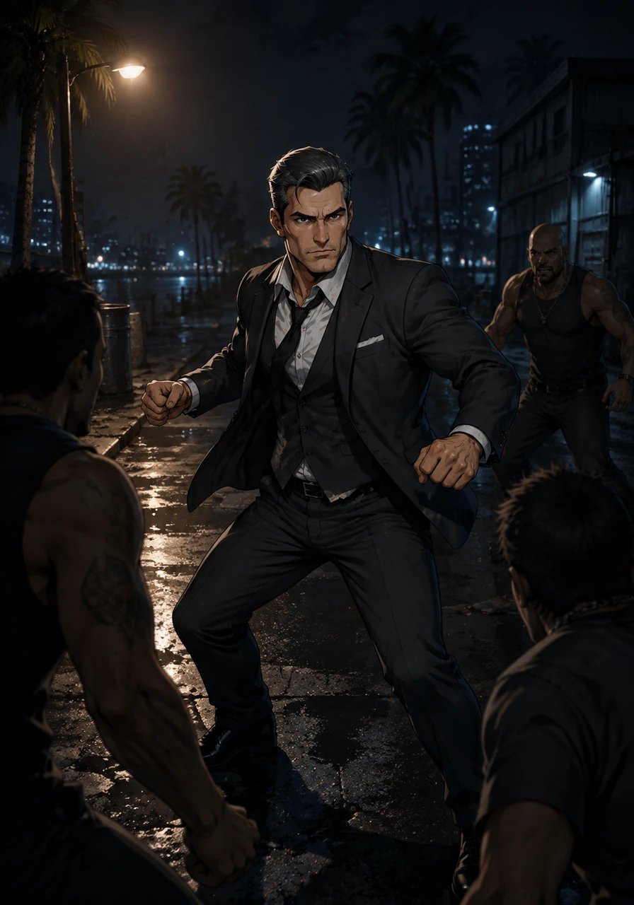 Marcus struggles daily with a perilous dual existence, rushing from corporate boardrooms directly into the dangerous night. Exhausted but relentless, he patrols the humid streets of Tampa, confronting low-level criminals before slipping back into his corporate suit by dawn. The constant fatigue weighs heavily on him as he walks a fine line between his daytime job and his secret crusade.